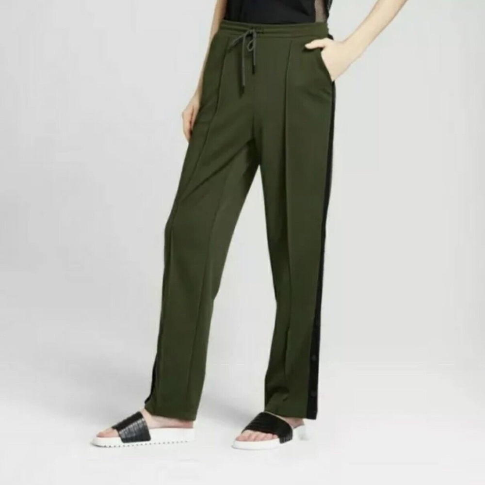 HUNTER for TARGET Women's Green Olive Snap Button Jogger Track Pants Sz XL